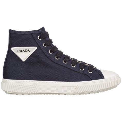 silver high top prada sneakers|Prada high top sneakers women's.